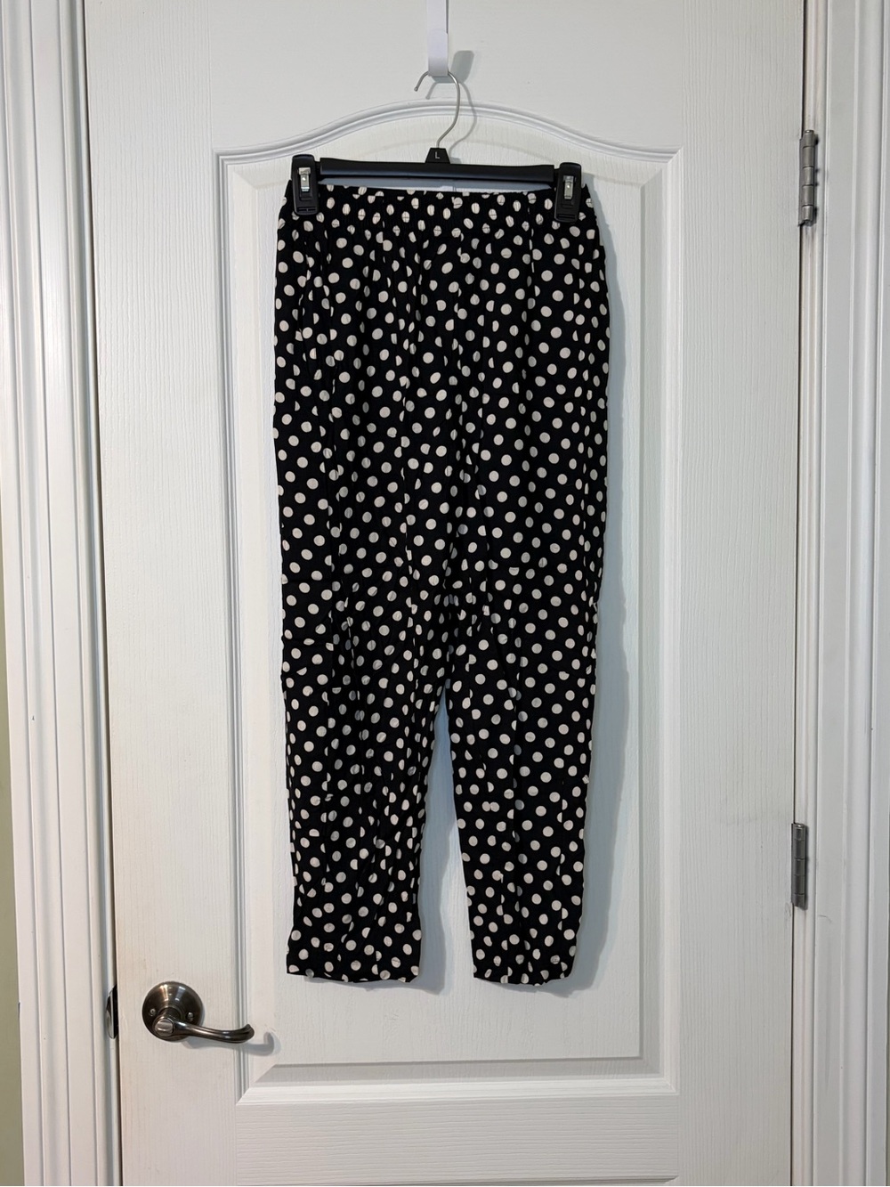 Paul et Duffier Black Polka Dot Elastic Waist Pants